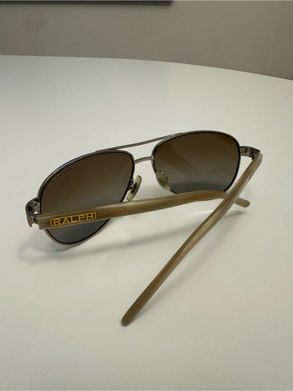 Ralph Lauren RL-RA4004-101/13 Gold and Cream with Brown Gradient Lenses Women's